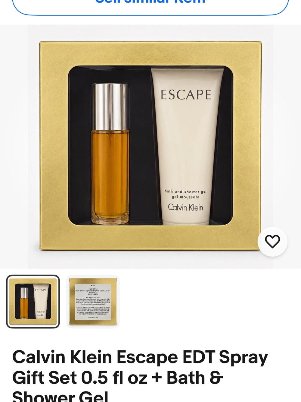 Calvin Klein Escape Gift Set - White & Gold